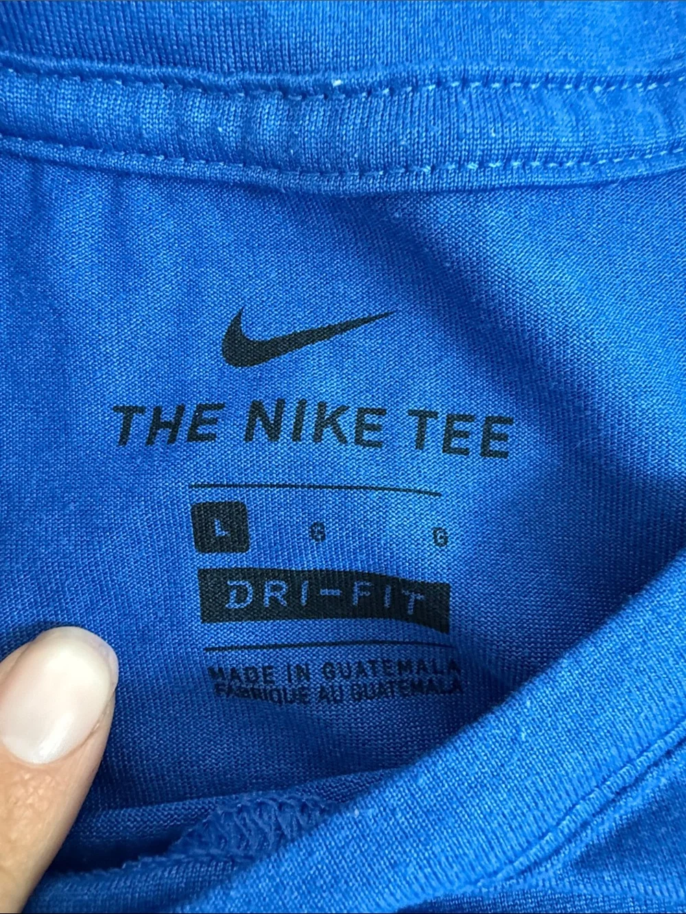 Nike Men’s Royal Blue Short Sleeve Dri-FIT Tee with Black Swoosh